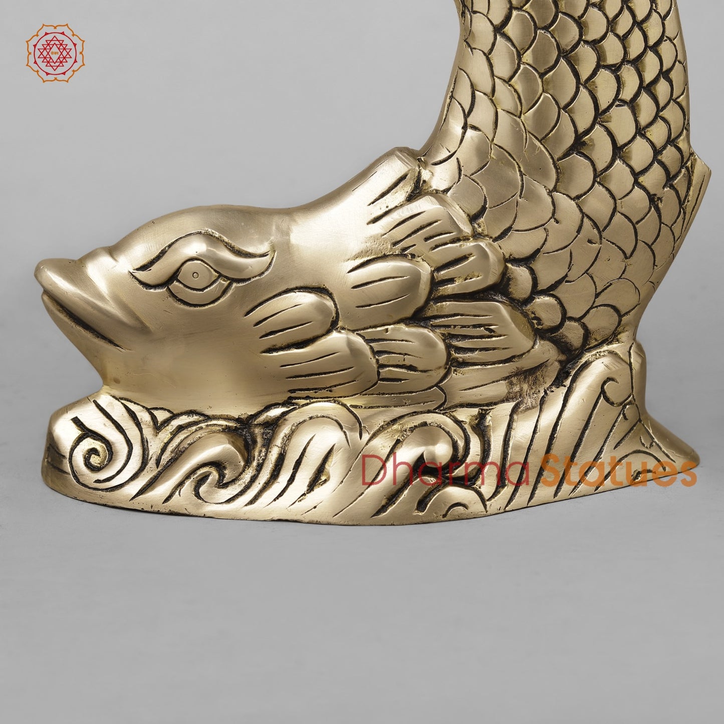 Brass Finish Urli With Ghungroo, Smooth Finish 16.5”