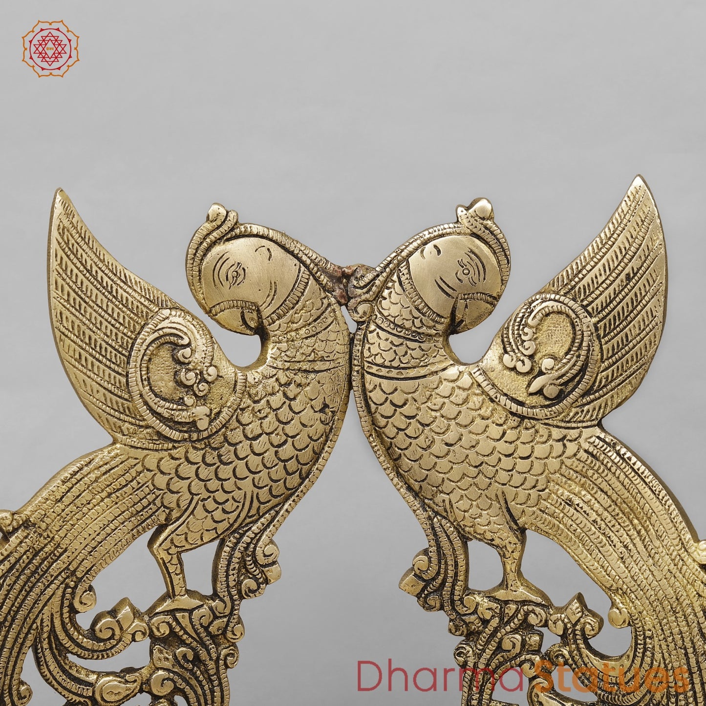 Brass Double Peacock Urli Fine, Smooth Finish 16”
