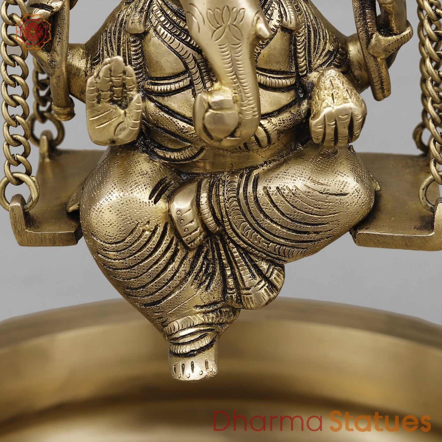Brass Ganesh Jhula Urli, Fine Smooth Finish 21”