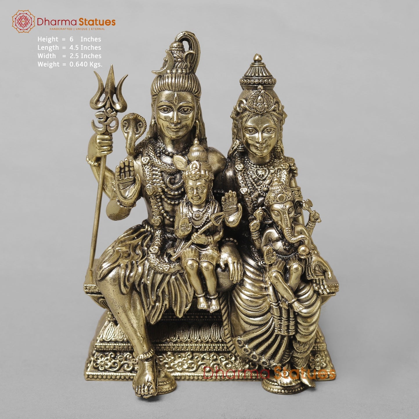 Brass Shiva Family Fine 6”