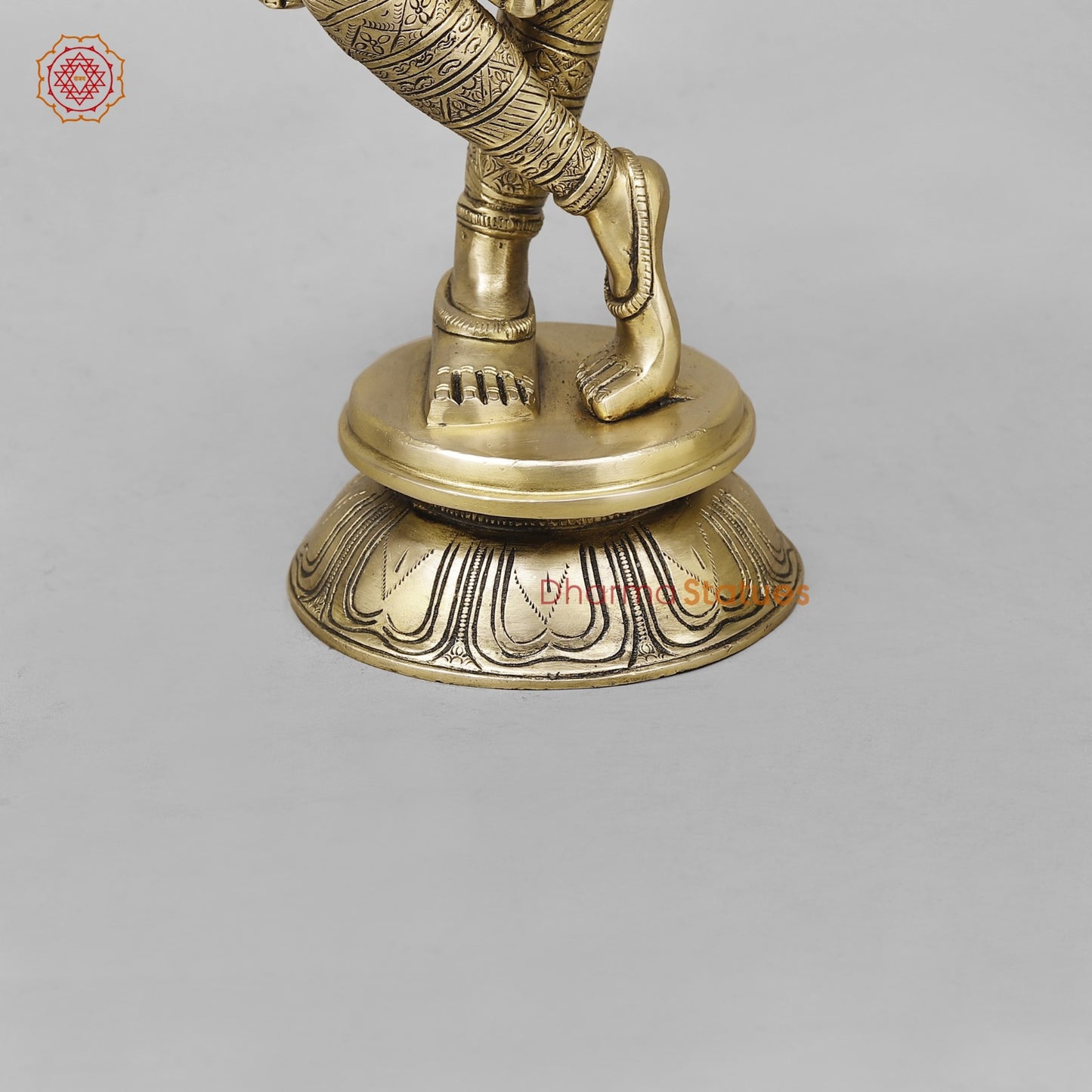 Brass Krishna Standing Fine, Smooth Finish 23”