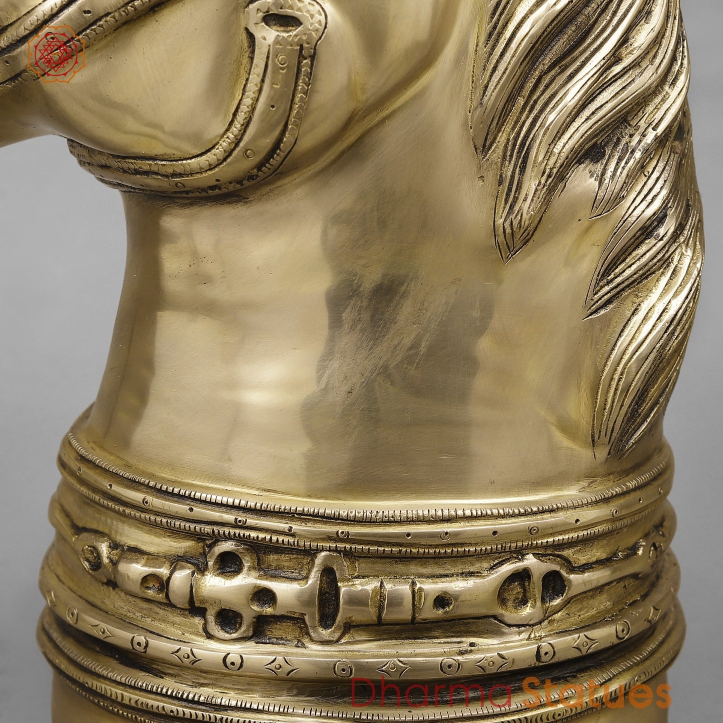Brass Horse Head Fine, Smooth Finish 20.5”