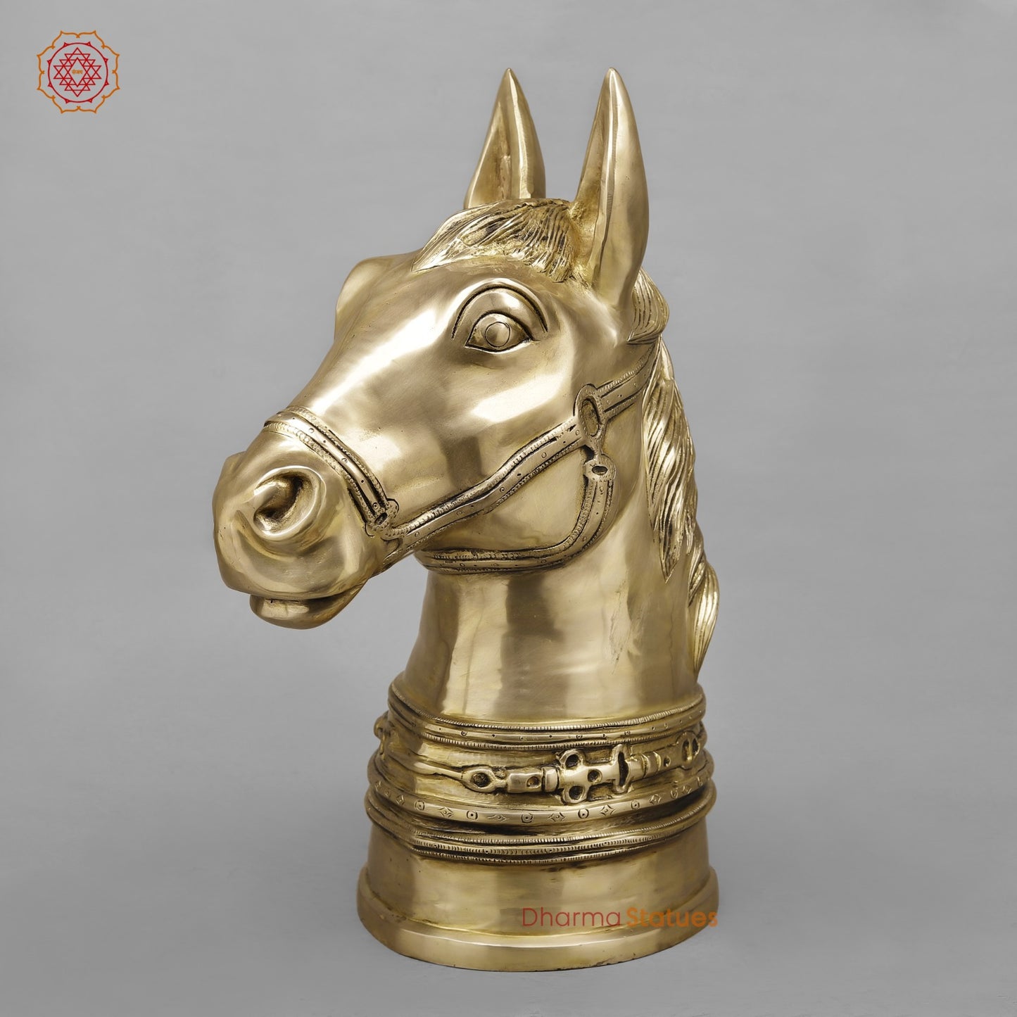 Brass Horse Head Fine, Smooth Finish 20.5”