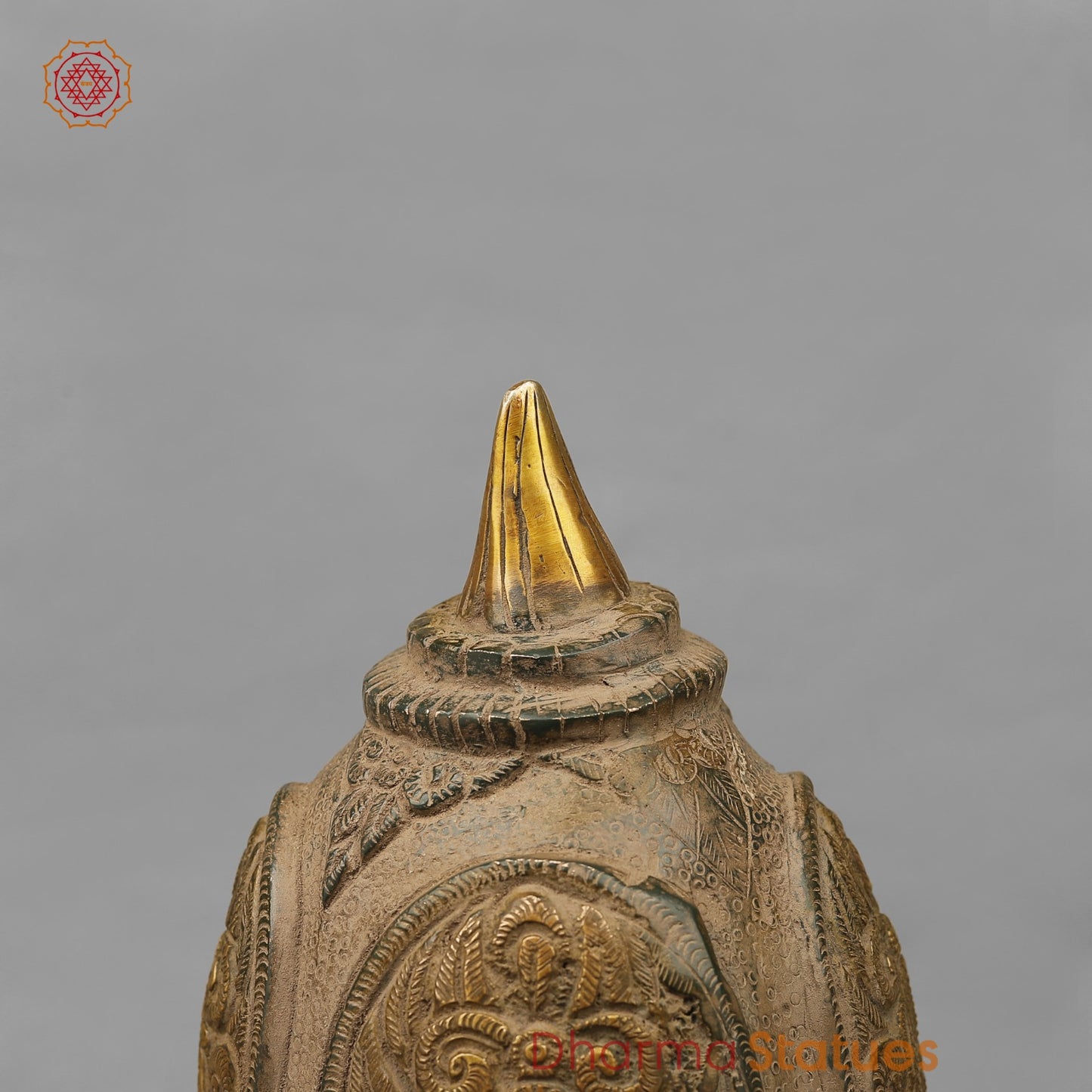 Brass Shiva Head (Mukhlingam), Antique Finish 13”