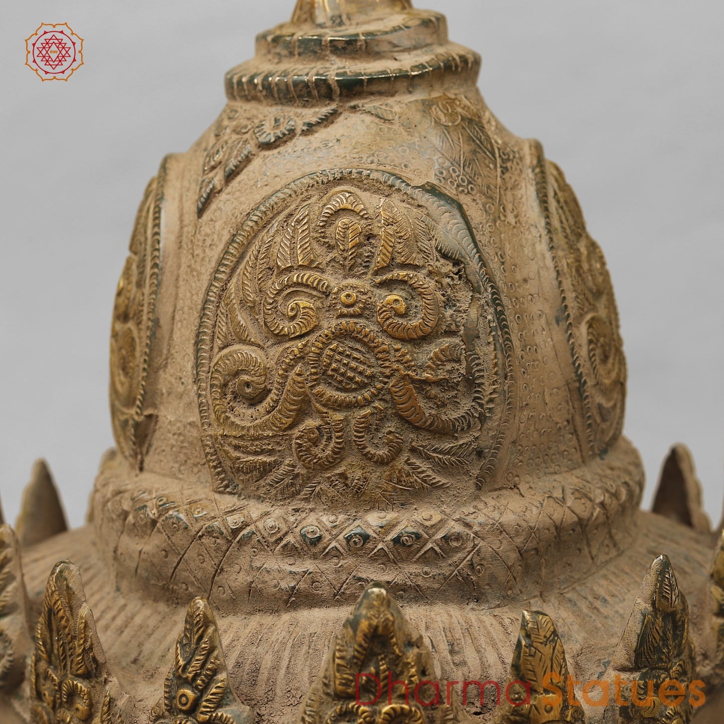 Brass Shiva Head (Mukhlingam), Antique Finish 13”