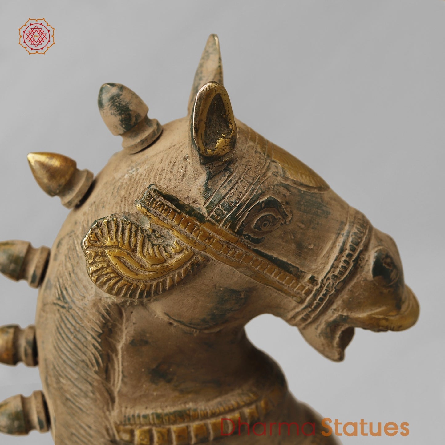 Brass Flying Horse Fine, Antique Finish 11”