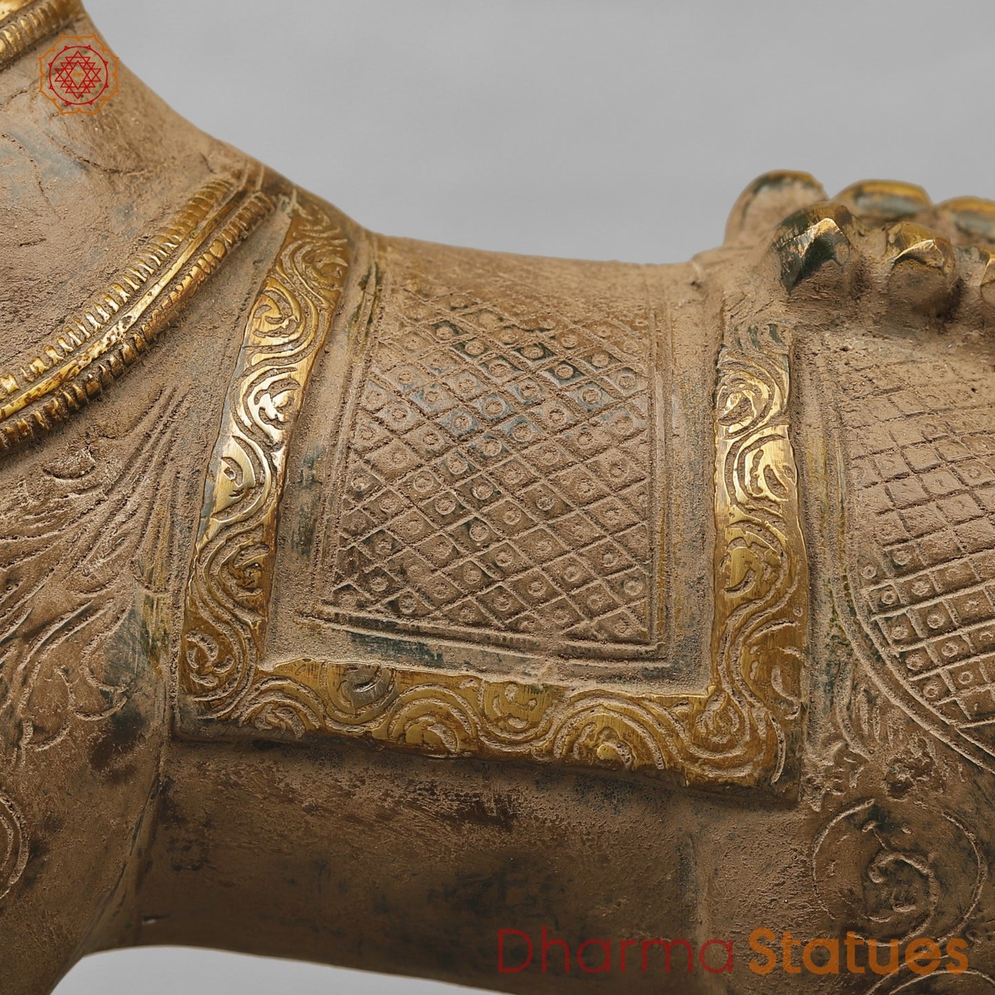 Brass Vintage Horse Fine, Antique Finish 12.5”