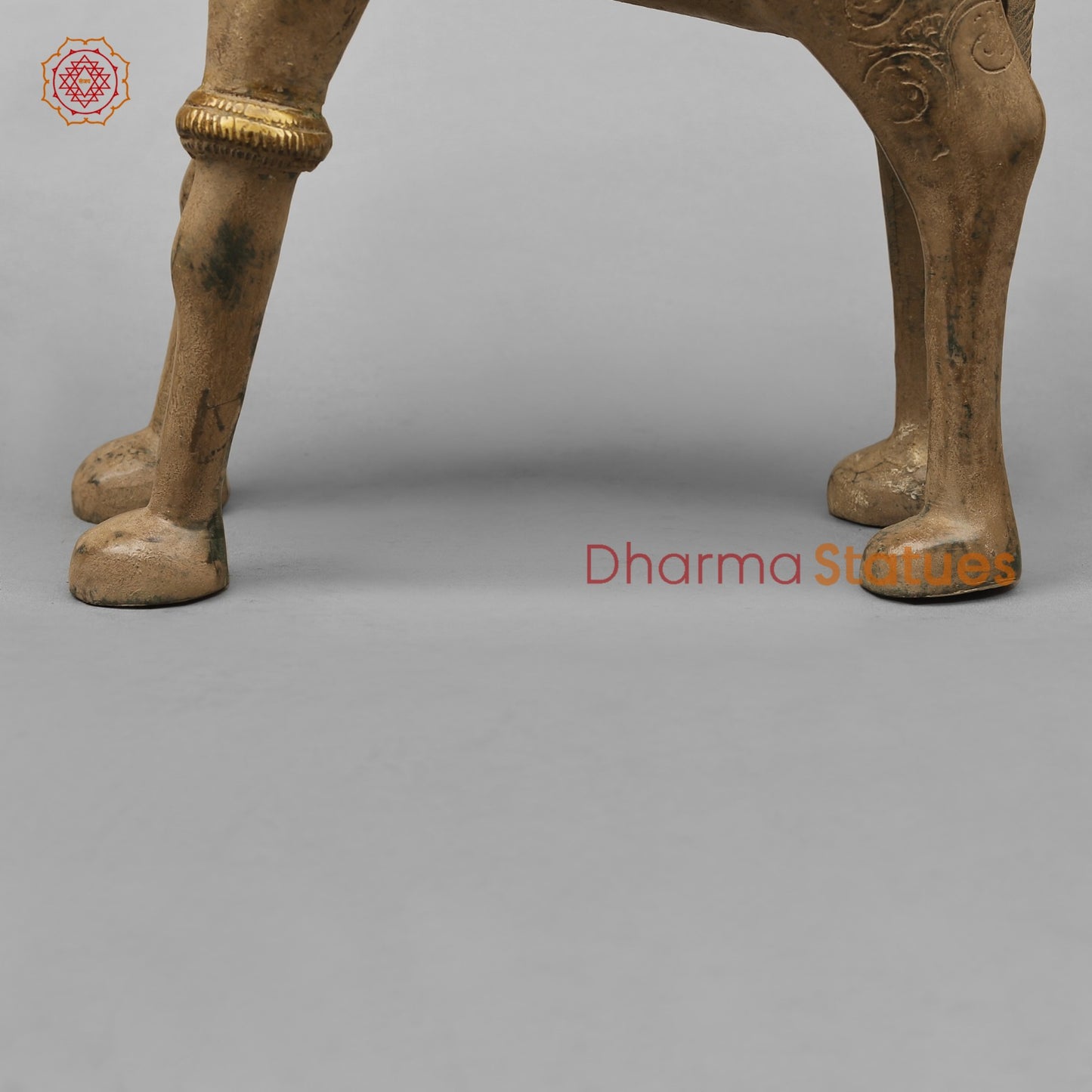 Brass Vintage Horse Fine, Antique Finish 12.5”