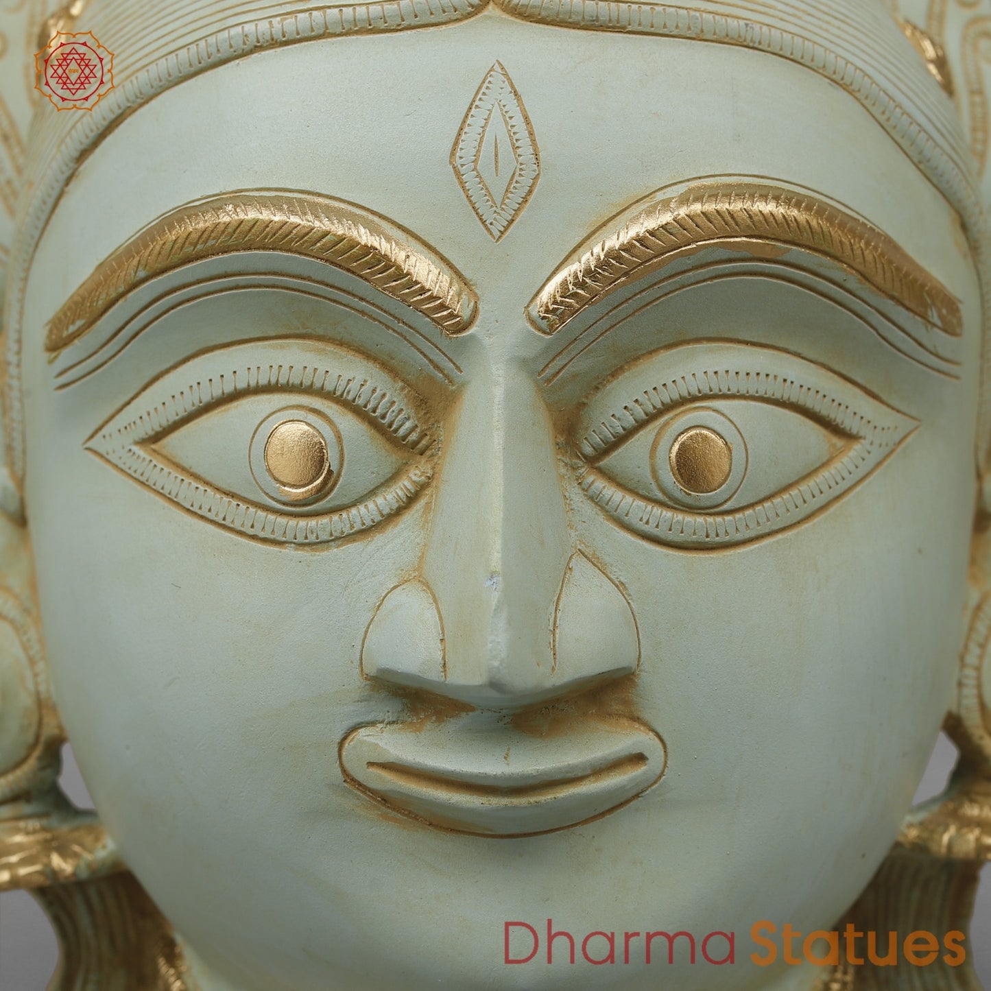 Brass Shiva,Parwati Head, Patina Finish 11.5”