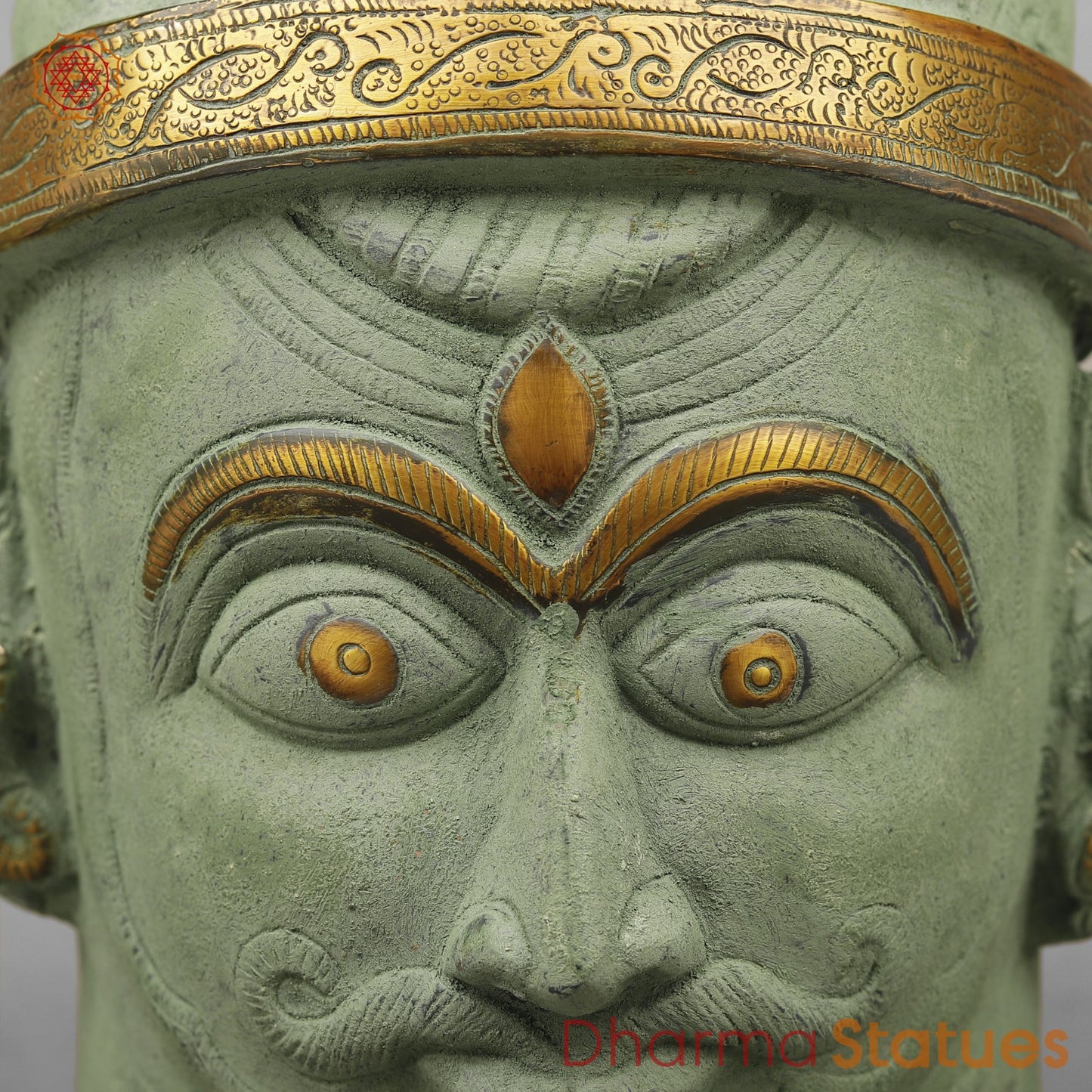 Brass Shiva,Parwati Head, Patina Finish 11.5”