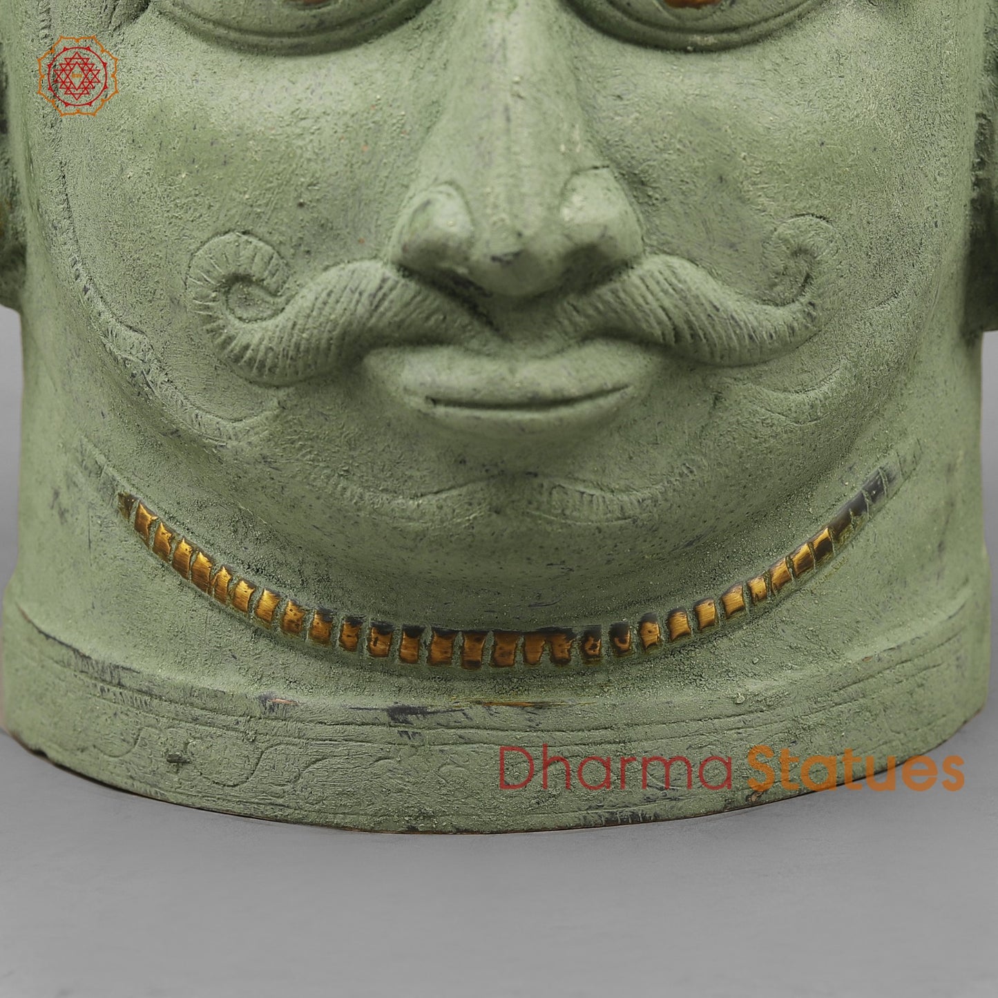 Brass Shiva,Parwati Head, Patina Finish 11.5”