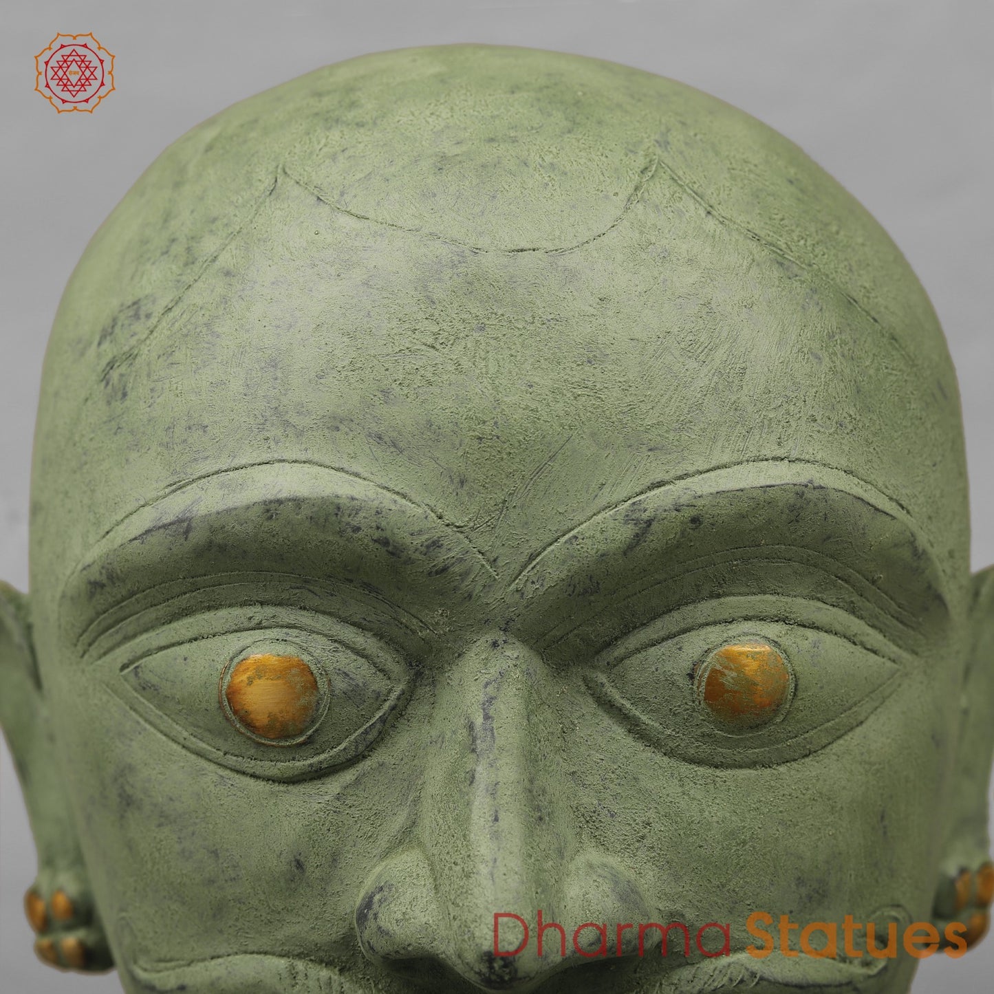 Brass Shiva,Parwati Head, Patina Finish 10”
