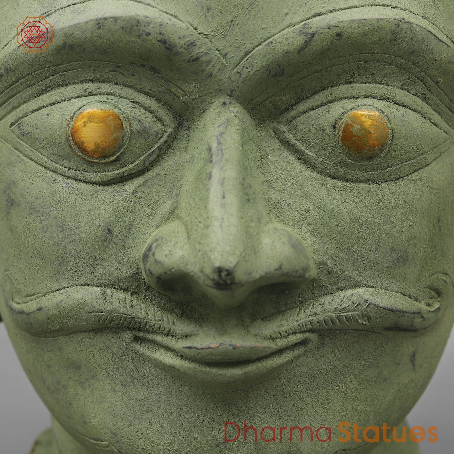 Brass Shiva,Parwati Head, Patina Finish 10”