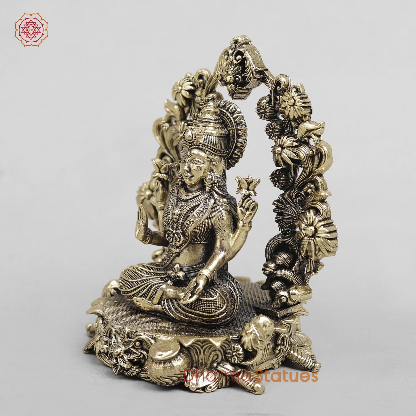 Brass Lakshmi Seated Fine With Arch 5”