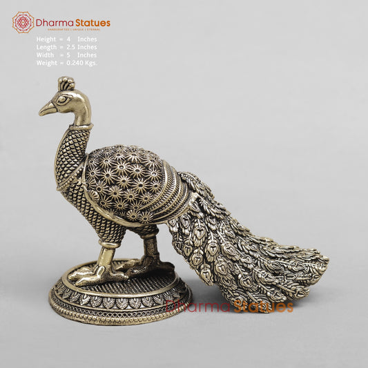 Brass Peacock Fine 4”