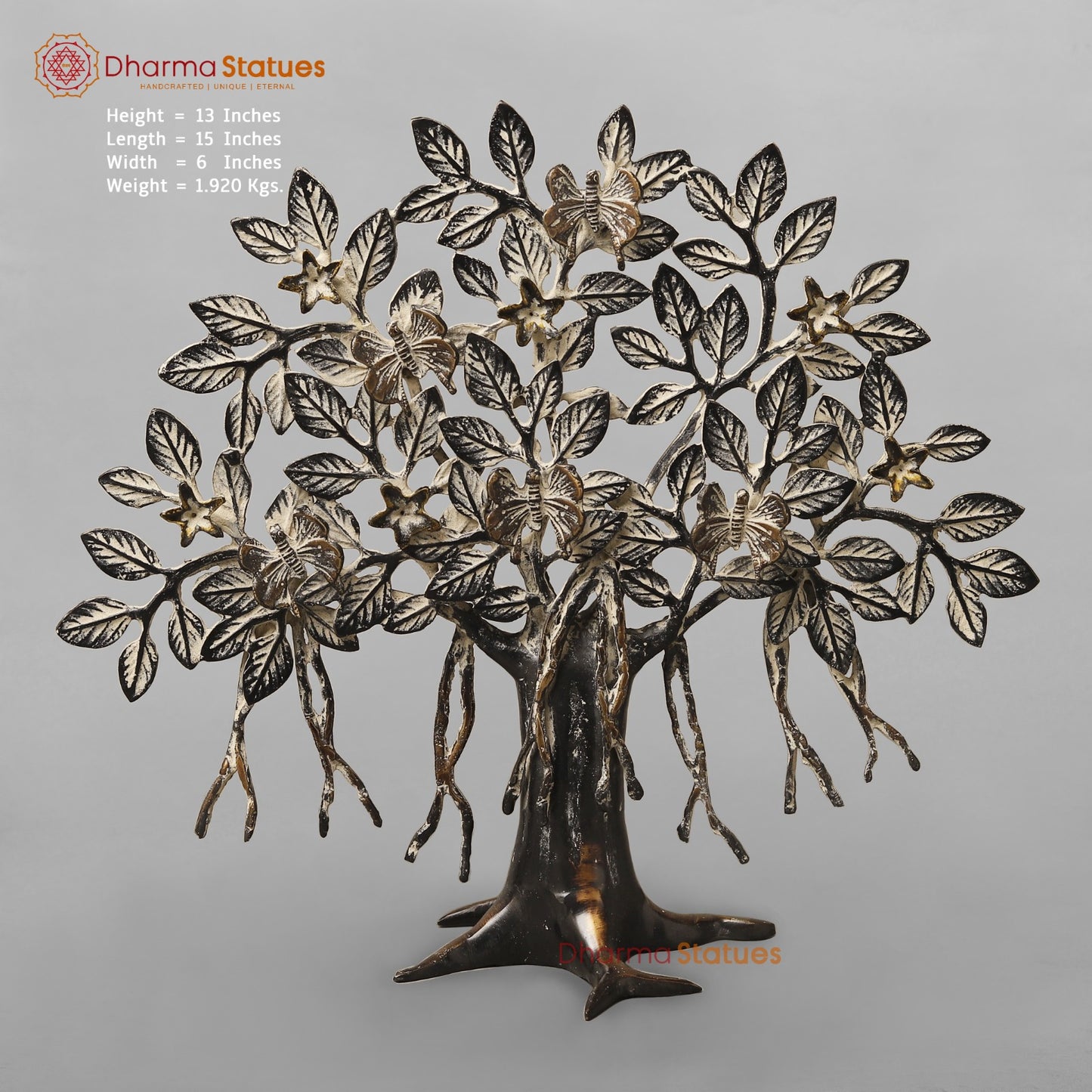 Brasa Tree Of Life (Kalpvriksh) Fine, Antique Copper Finish 13”