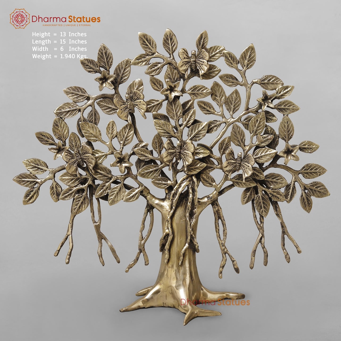 Brasa Tree Of Life (Kalpvriksh) Fine, Smooth Finish 13”