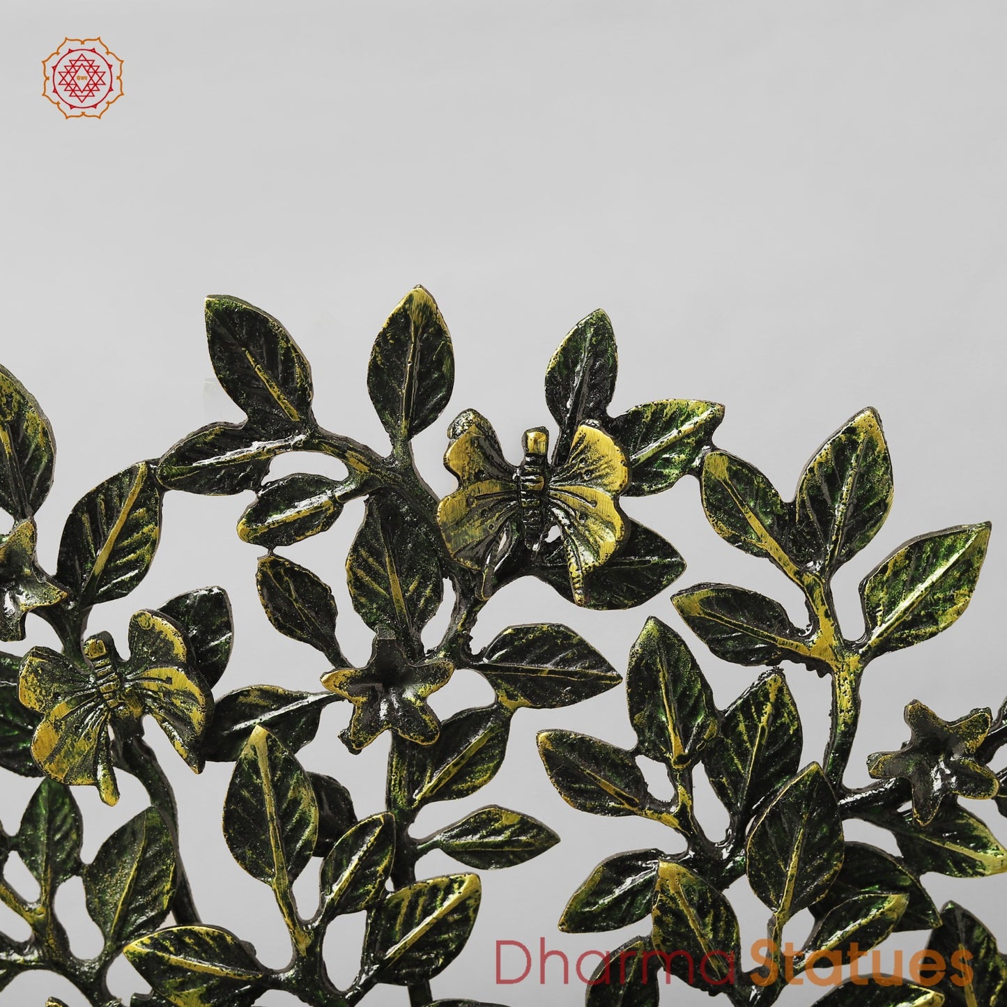 Brasa Tree Of Life (Kalpvriksh) Fine, Green & Copper Finish 13”