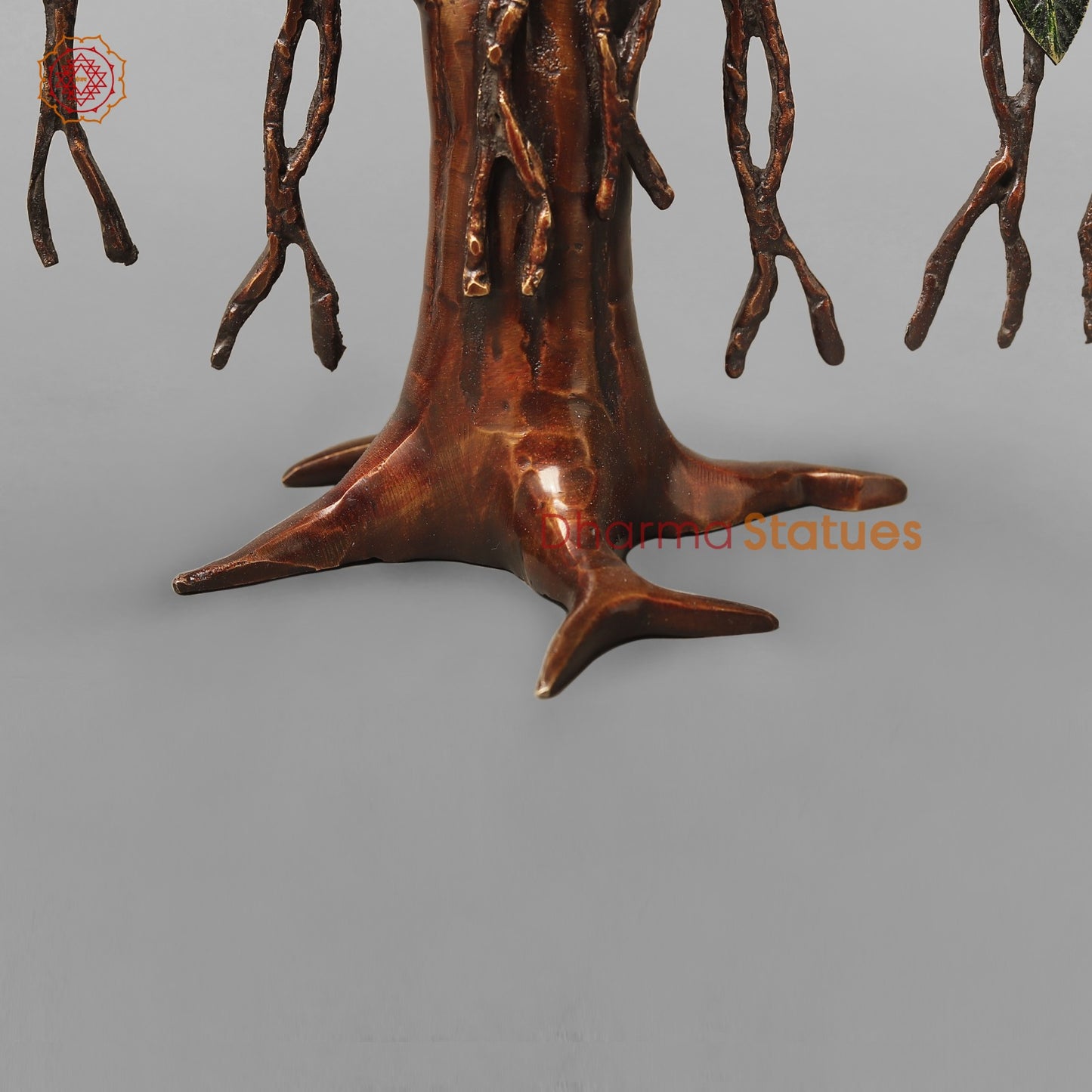 Brasa Tree Of Life (Kalpvriksh) Fine, Green & Copper Finish 13”