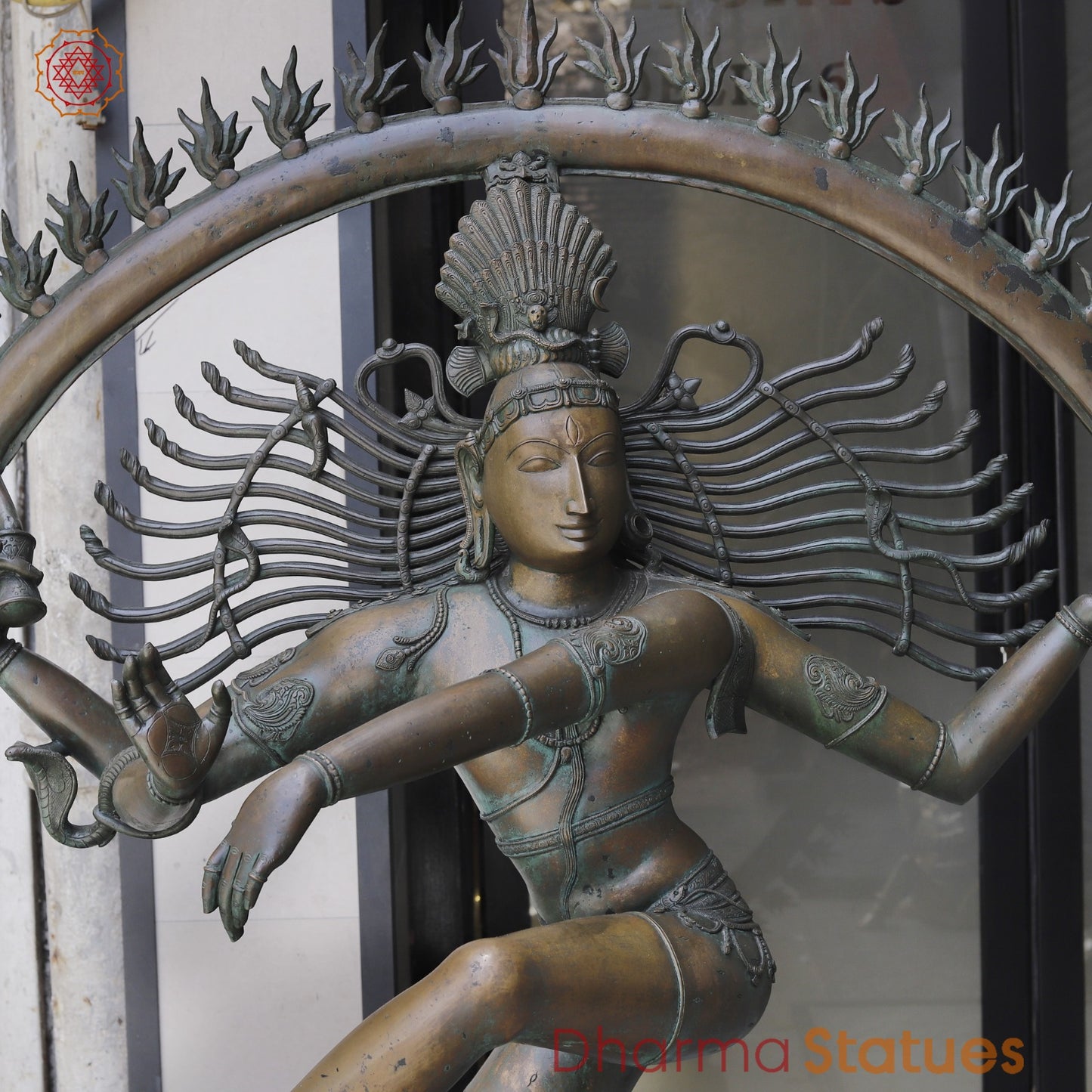 Bronze Masterpiece Natraj Dancing Large 73”, Natural Bronze Patina