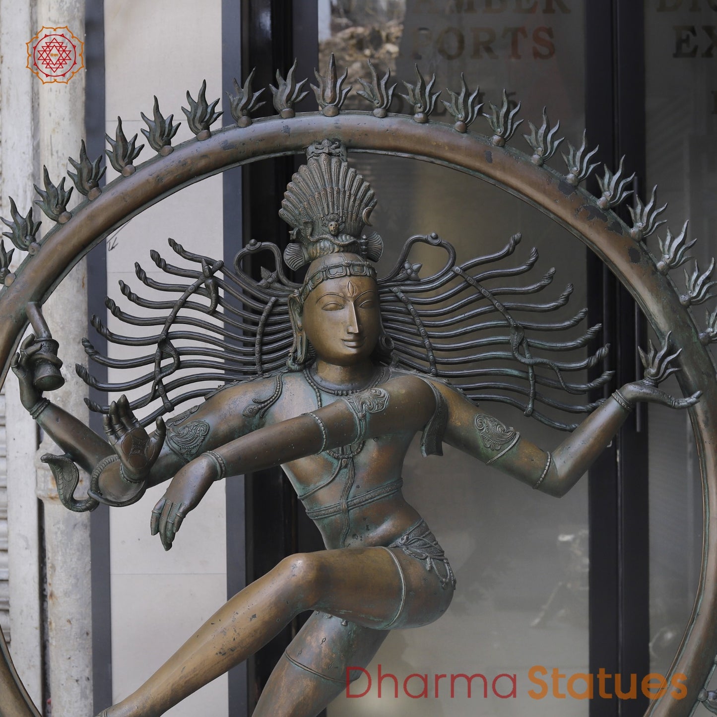 Bronze Masterpiece Natraj Dancing Large 73”, Natural Bronze Patina