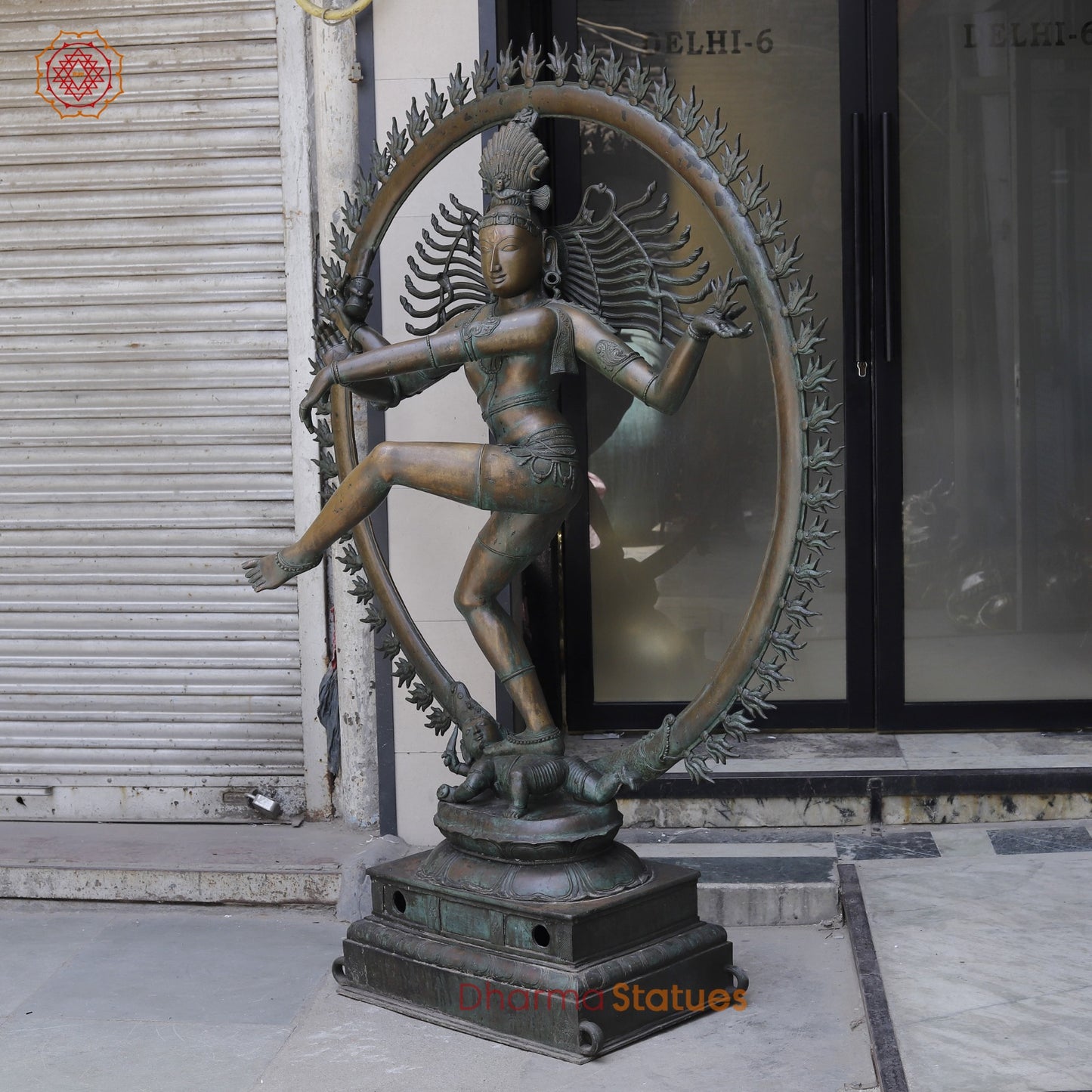 Bronze Masterpiece Natraj Dancing Large 73”, Natural Bronze Patina