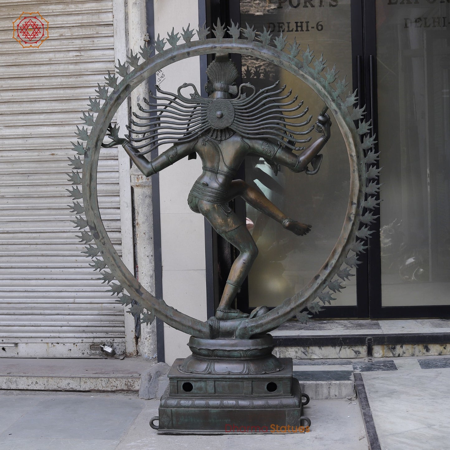 Bronze Masterpiece Natraj Dancing Large 73”, Natural Bronze Patina
