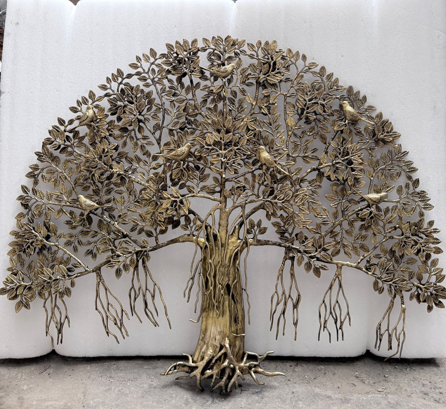 Brass Tree (Kalpvriksh) Hanging, Smooth Finish 36”