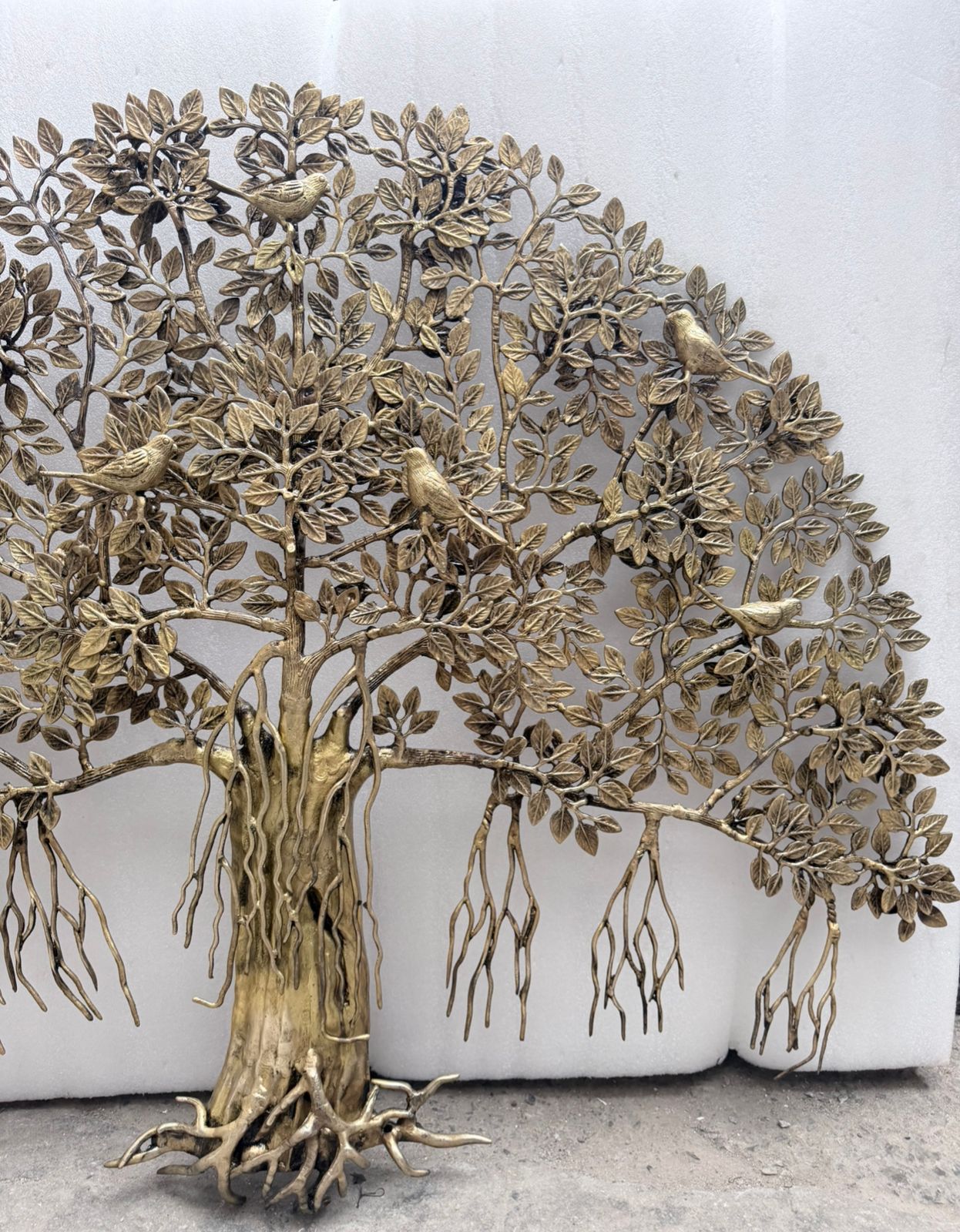 Brass Tree (Kalpvriksh) Hanging, Smooth Finish 36”