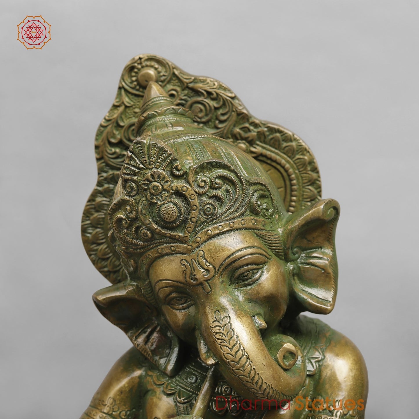 Brass Musicians Ganesh Fine, Patina Finish 11”