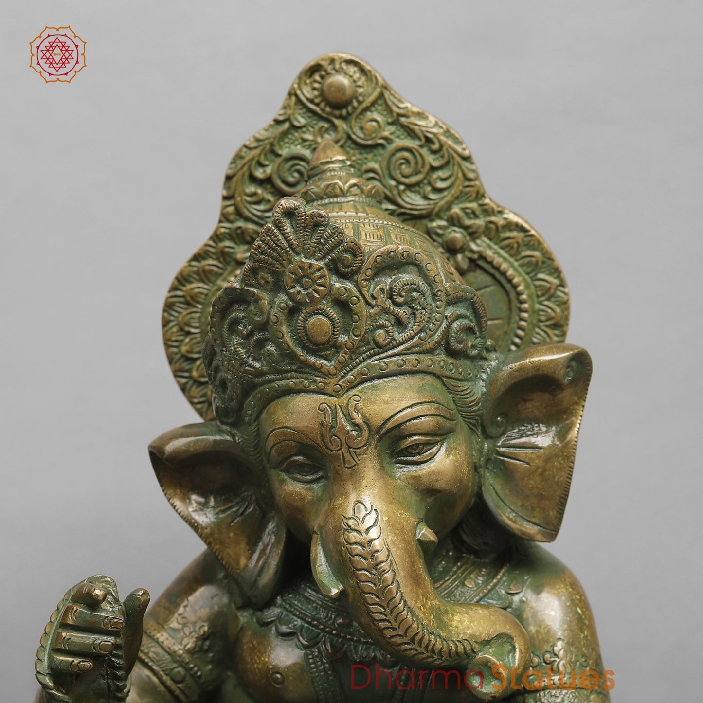 Brass Musicians Ganesh Fine, Patina Finish 11”