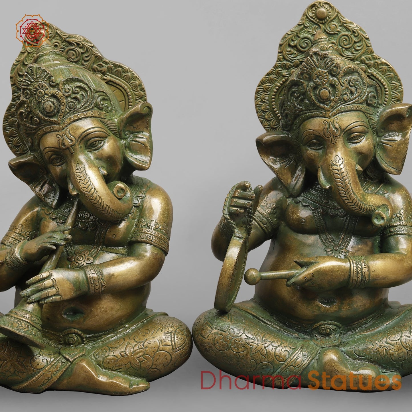 Brass Musicians Ganesh Fine, Patina Finish 11”