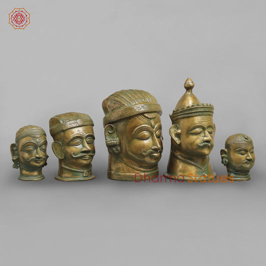 Brass Mukhlingams Fine, Patina Finish 14”