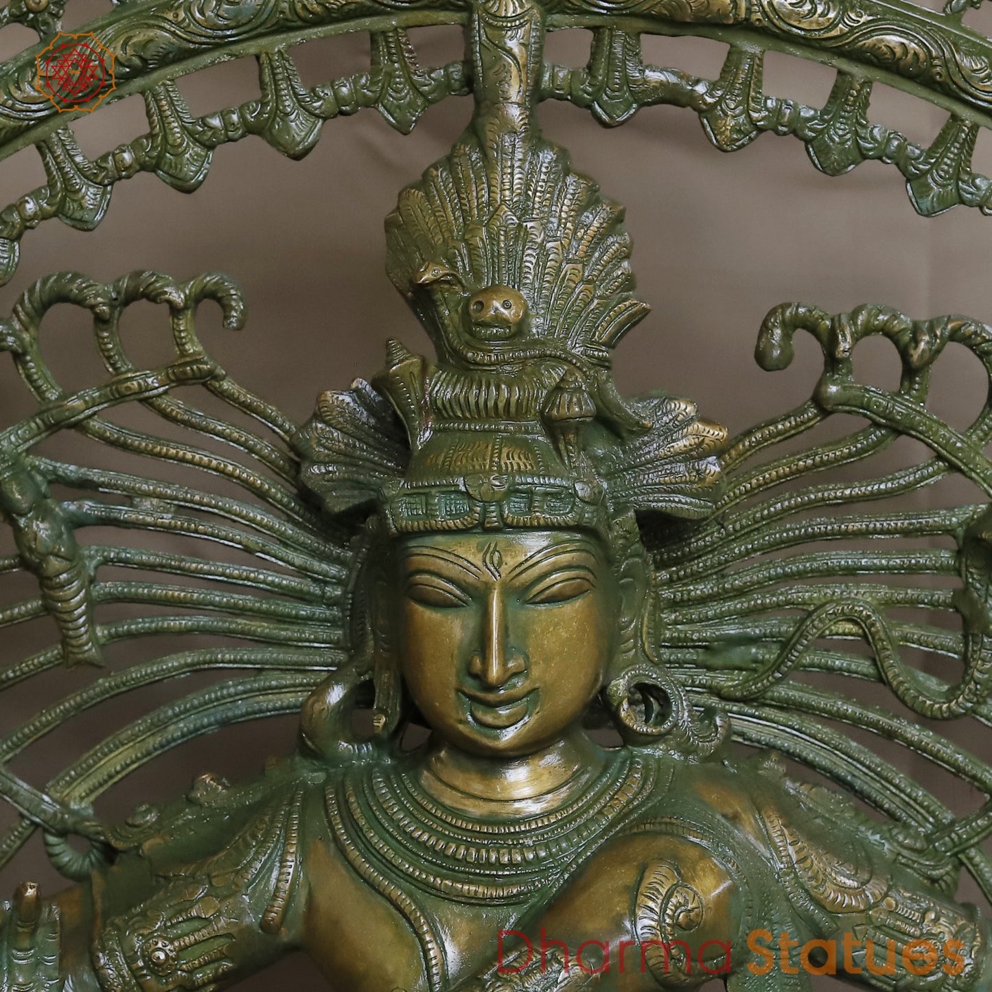Brass Dancing Shiva (Natraj) Fine, Patina Finish 47”