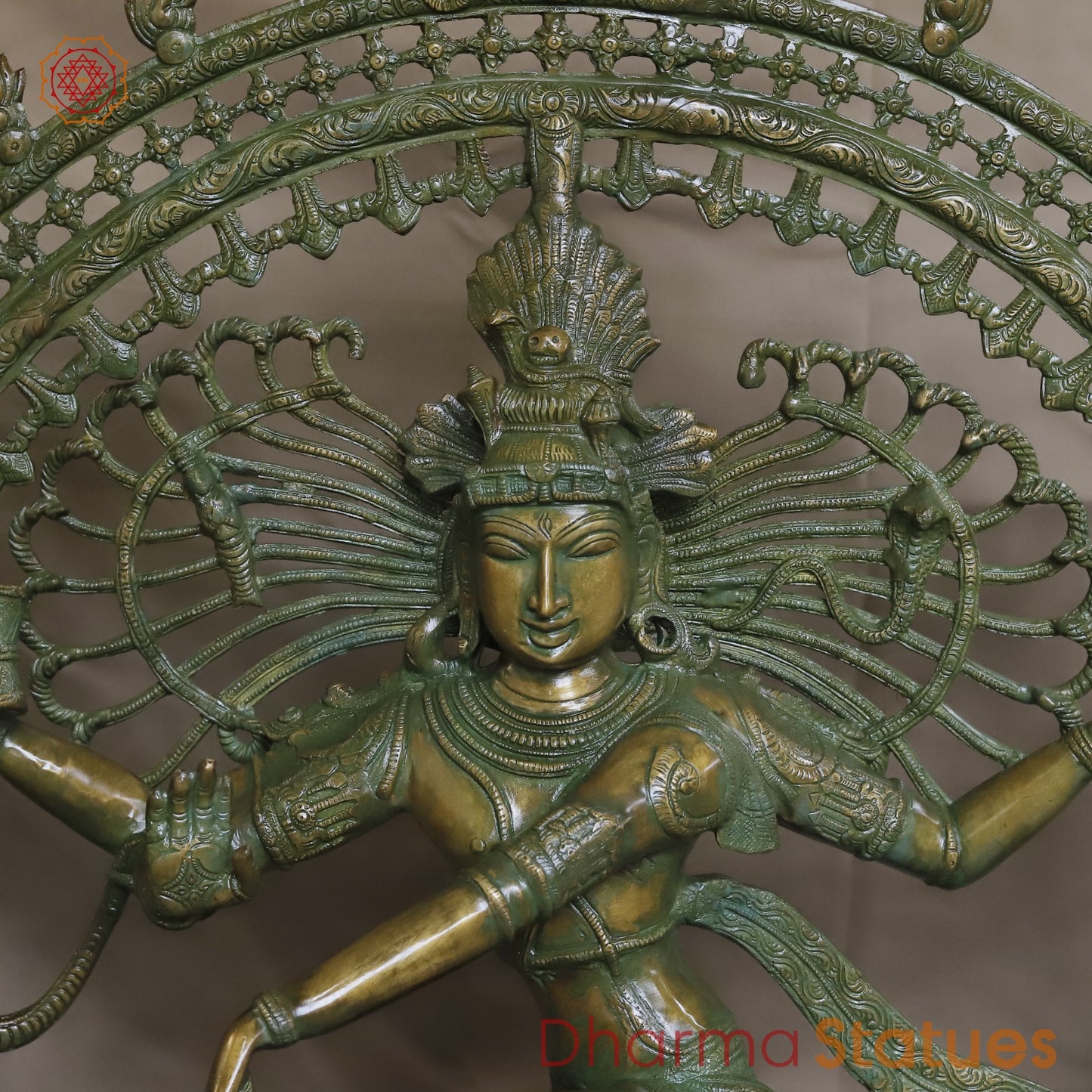 Brass Dancing Shiva (Natraj) Fine, Patina Finish 47”