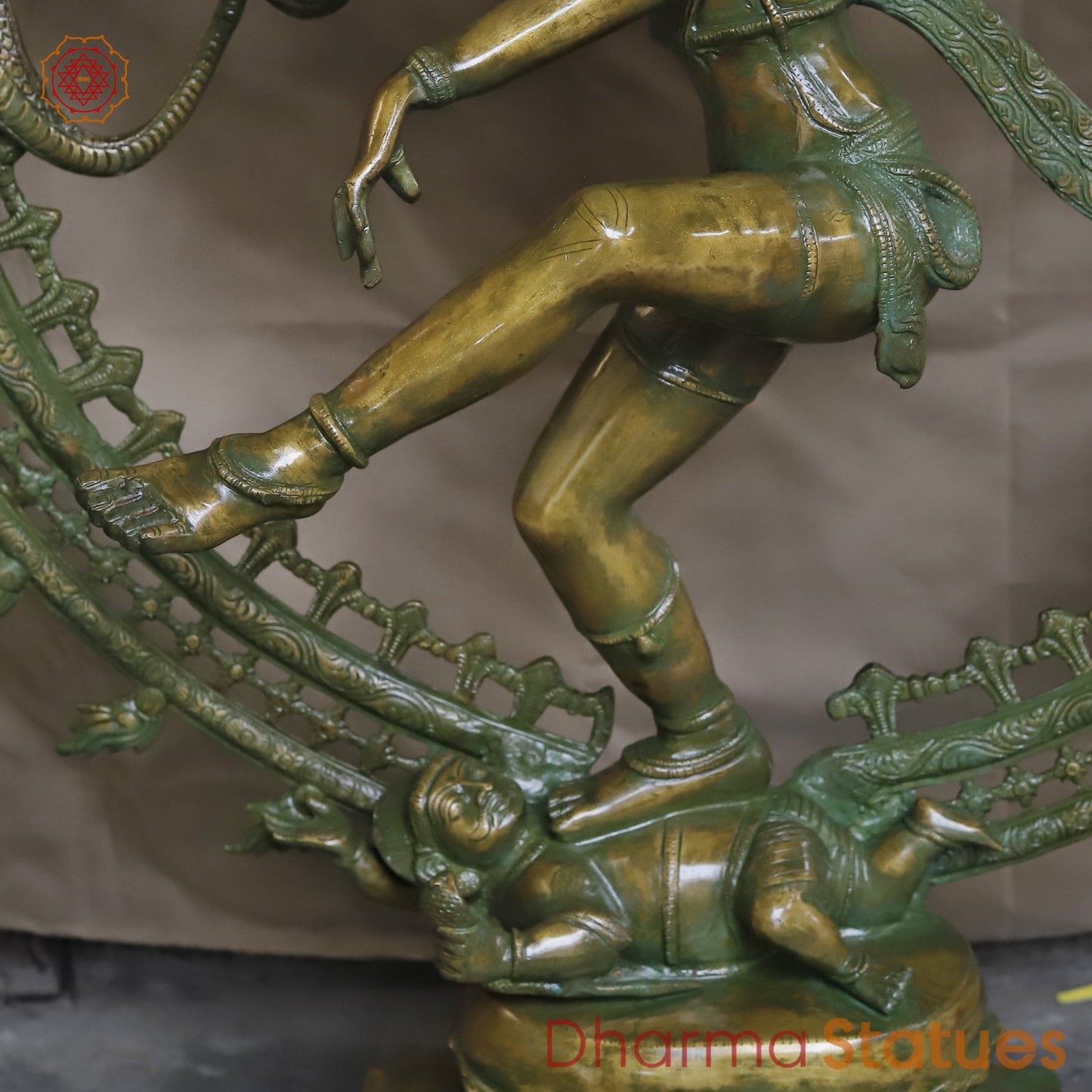 Brass Dancing Shiva (Natraj) Fine, Patina Finish 47”