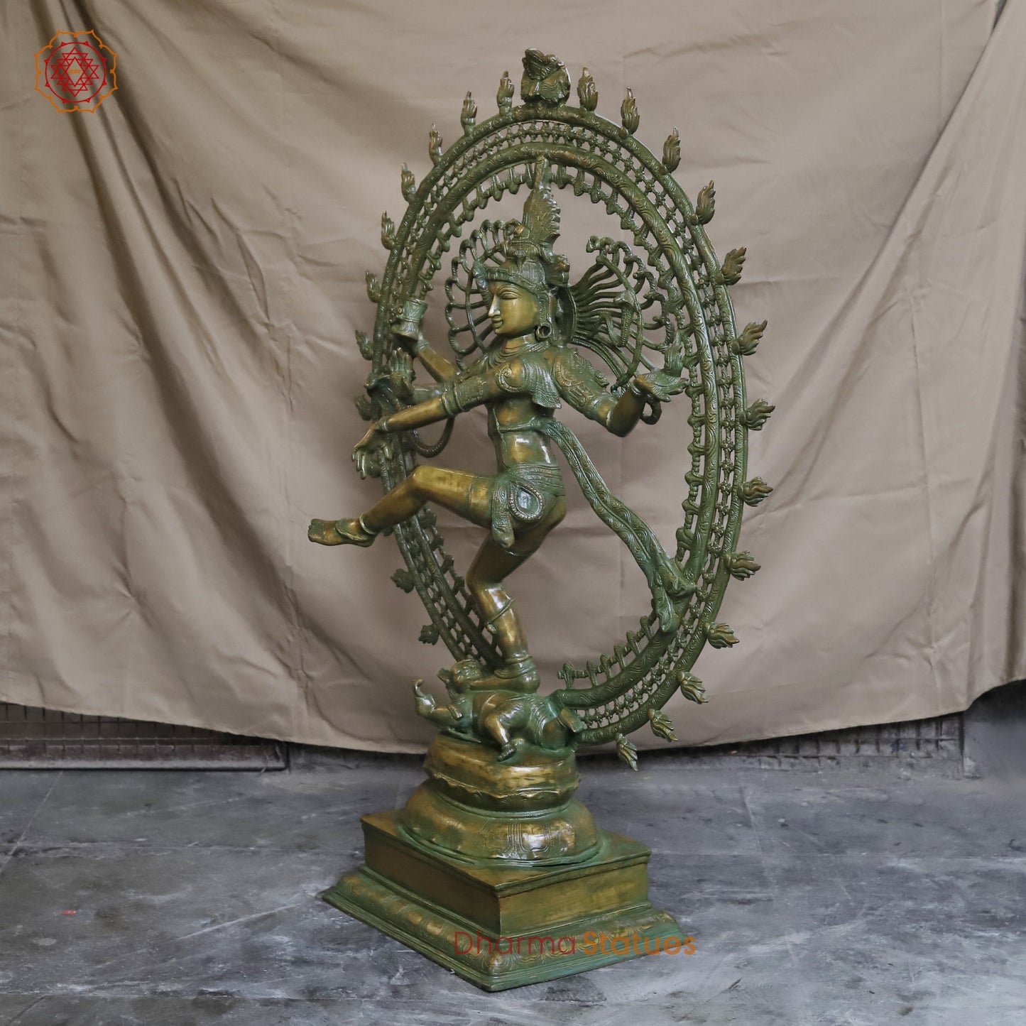 Brass Dancing Shiva (Natraj) Fine, Patina Finish 47”