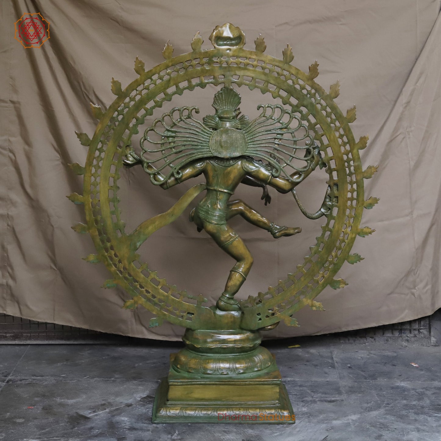 Brass Dancing Shiva (Natraj) Fine, Patina Finish 47”