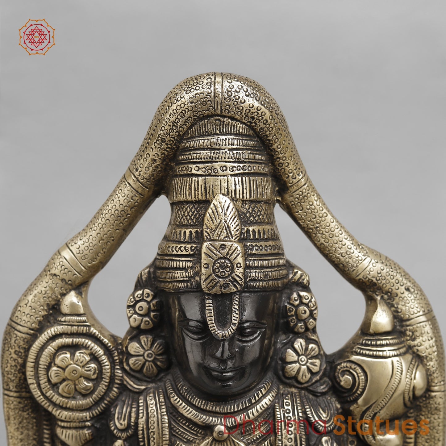 Brass Tirupati Balaji Fine, Royal Black Finish 19"