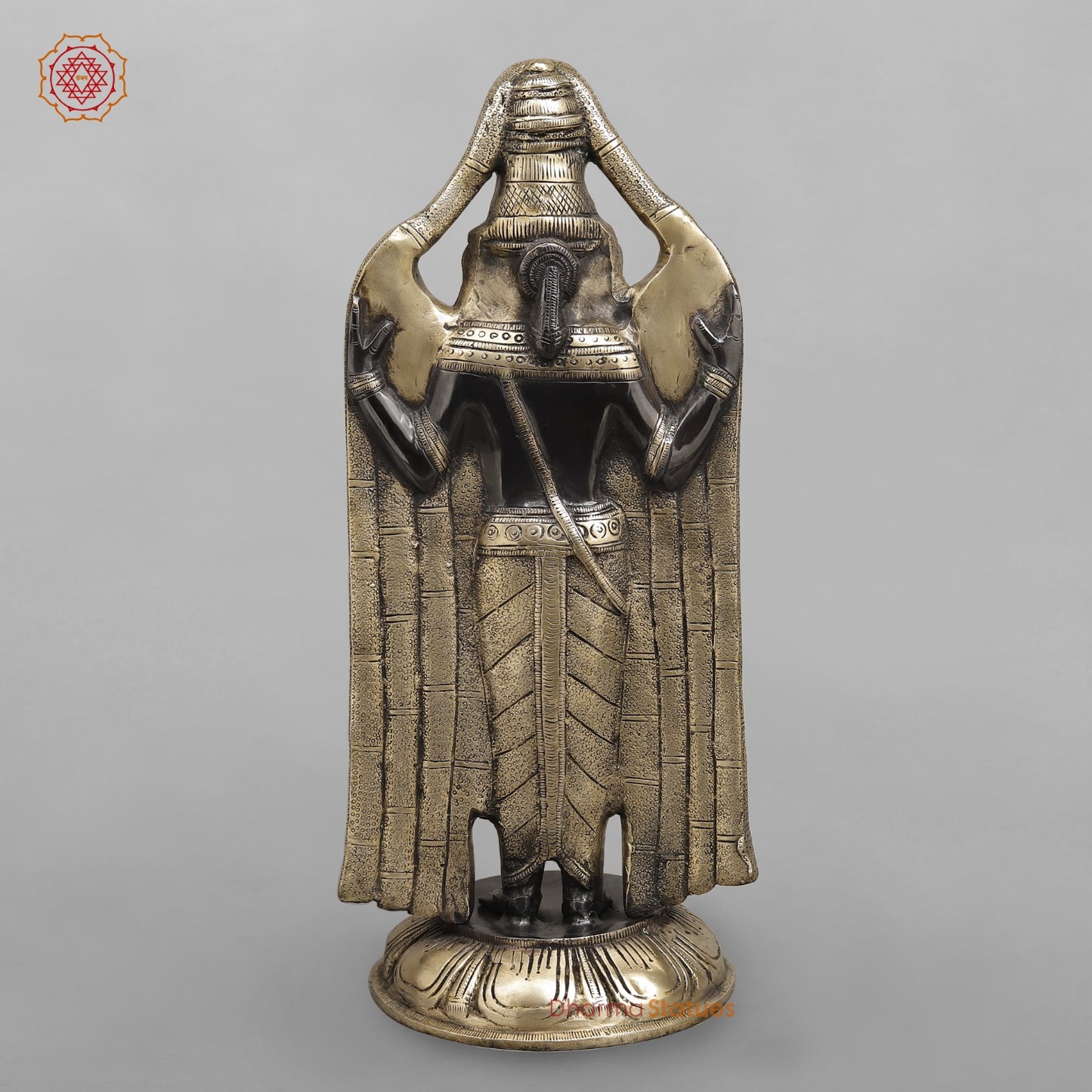 Brass Tirupati Balaji Fine, Royal Black Finish 19"