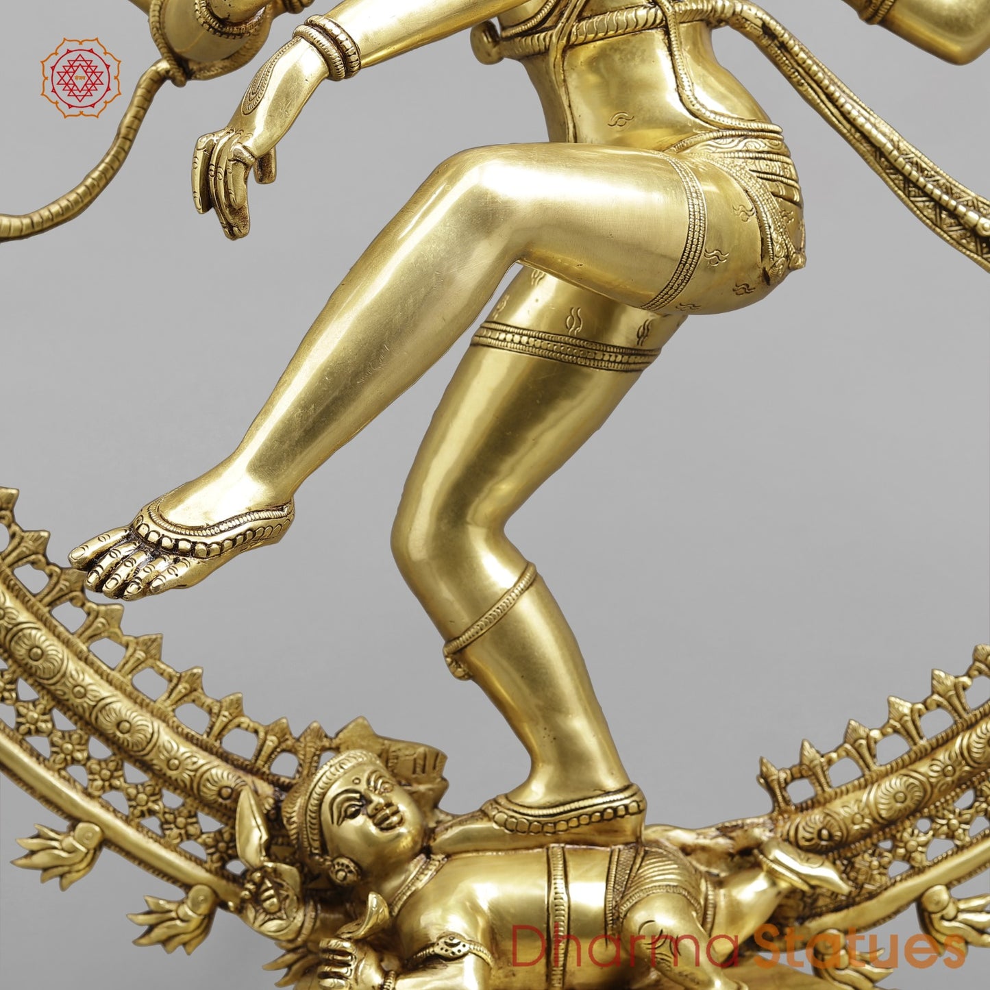Brass Dancing Shiva (Natraj) Fine, Special Gold Finish 37"