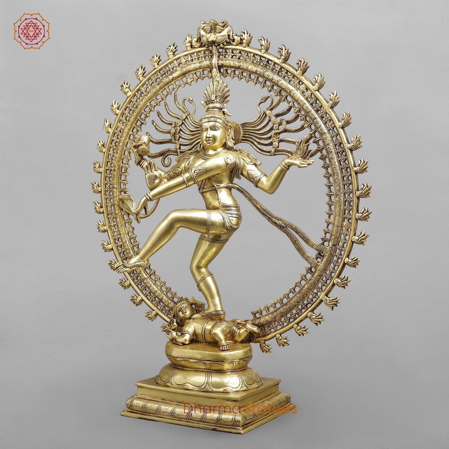 Brass Dancing Shiva (Natraj) Fine, Special Gold Finish 37"