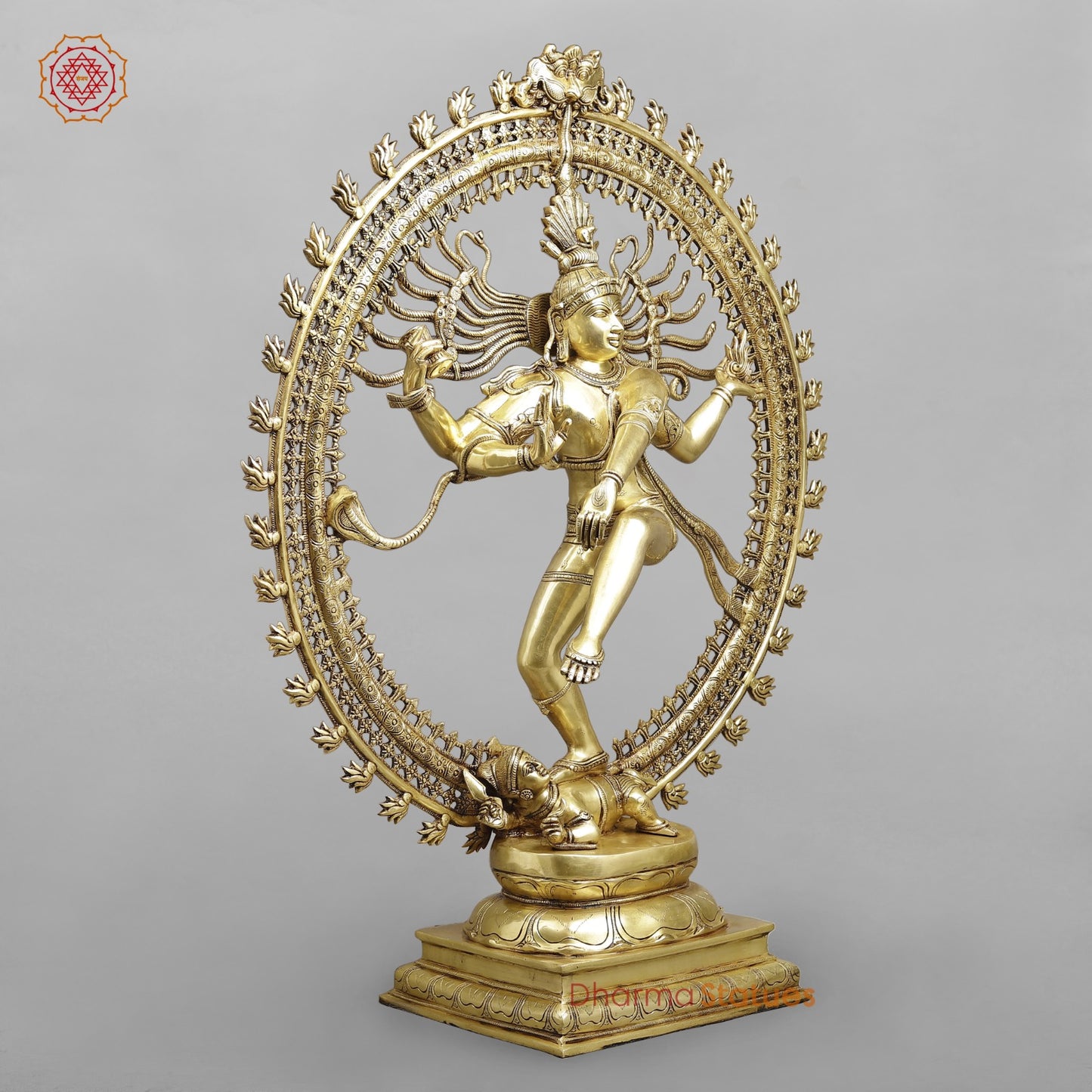 Brass Dancing Shiva (Natraj) Fine, Special Gold Finish 37"