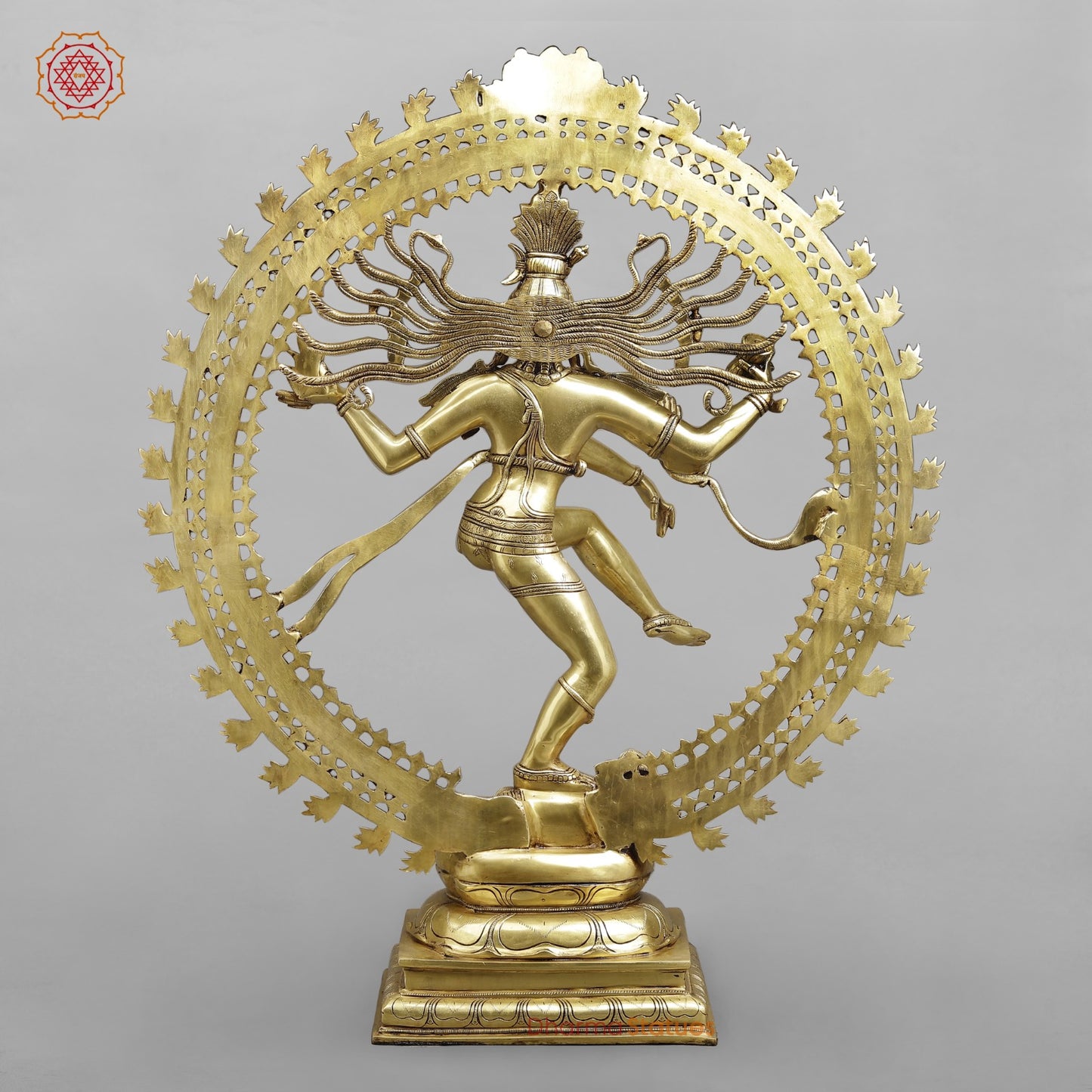 Brass Dancing Shiva (Natraj) Fine, Special Gold Finish 37"