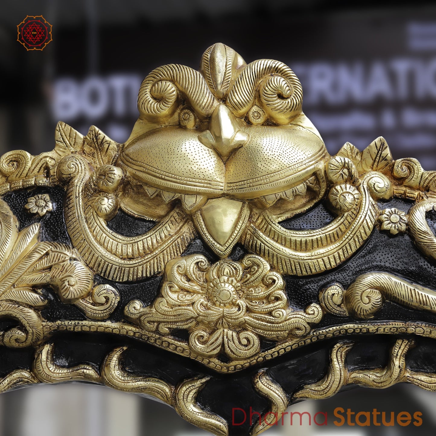 Brass Balaji Large with Dasvatar And Ashtlakshmi Arch Fine, Black And Gold Finish 92"
