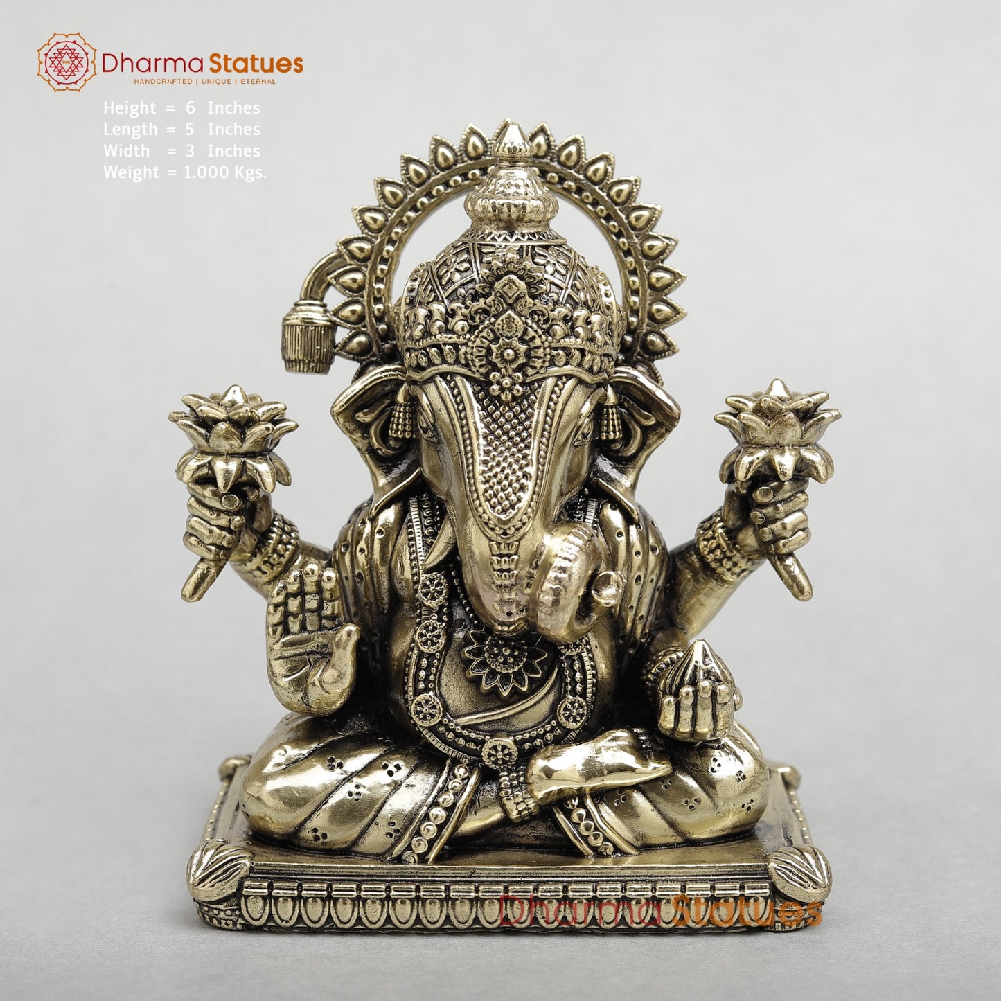 Brass Siddhivinayak Ganesh Fine 6”