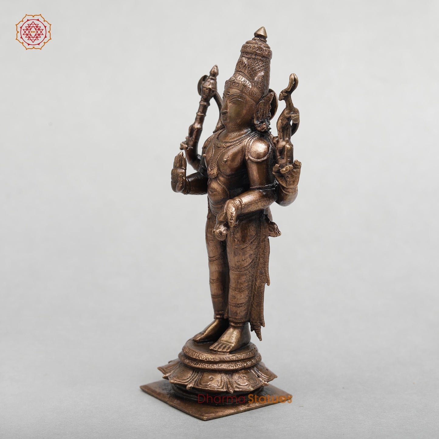 Copper Shiva Standing Fine 6.5"