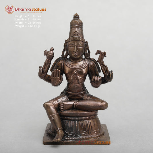 Copper Shiva Seated Fine 5"