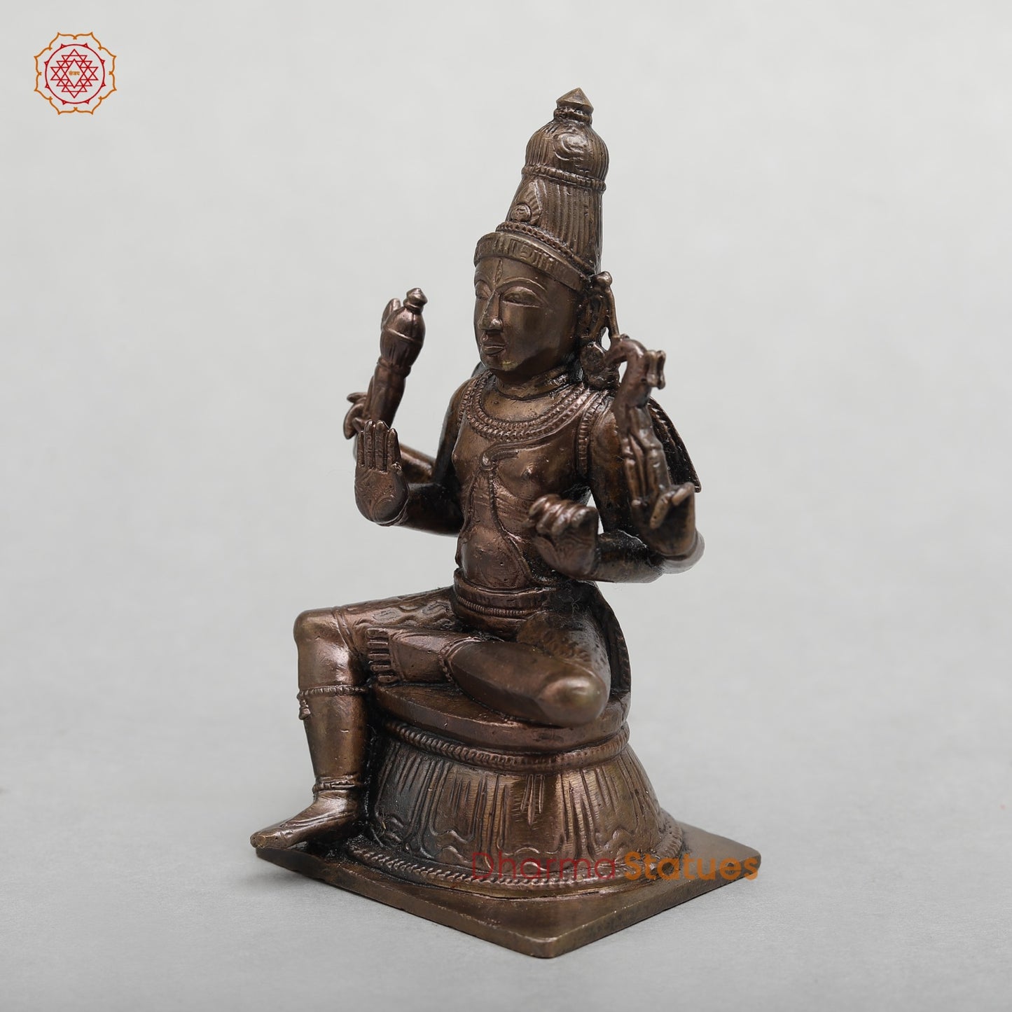Copper Shiva Seated Fine 5"