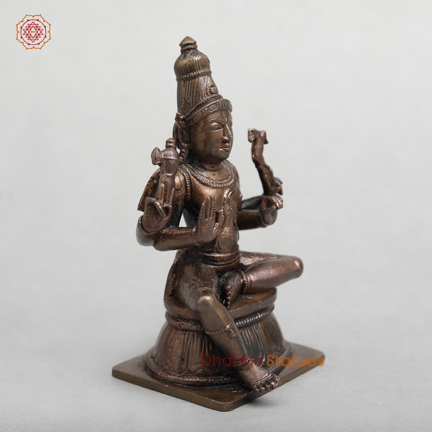 Copper Shiva Seated Fine 5"